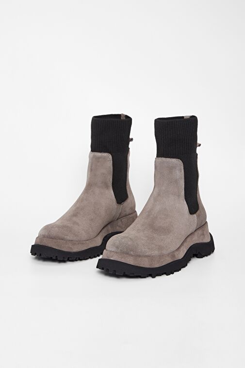 Valmenti Kadın Vizon Süet Hakiki Deri Casual Bot - Görsel 3