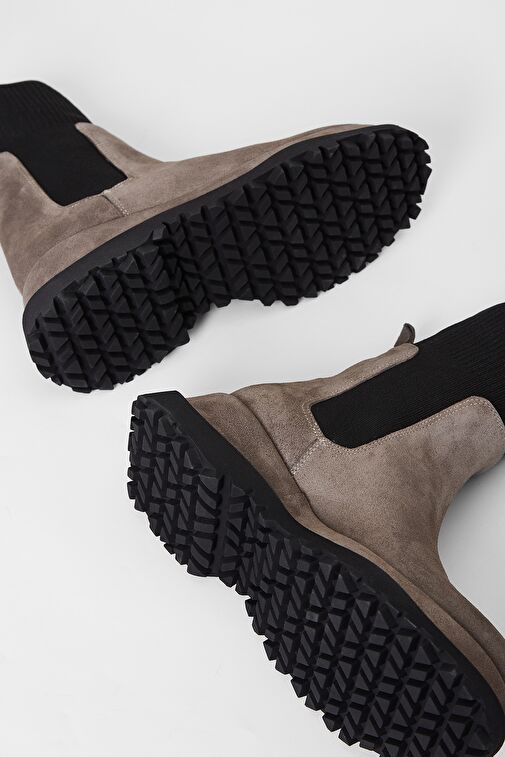 Valmenti Kadın Vizon Süet Hakiki Deri Casual Bot - Görsel 6