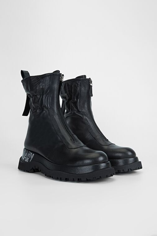 Valmenti Orıonex Kadın Siyah Hakiki Deri Casual Bot - Görsel 3