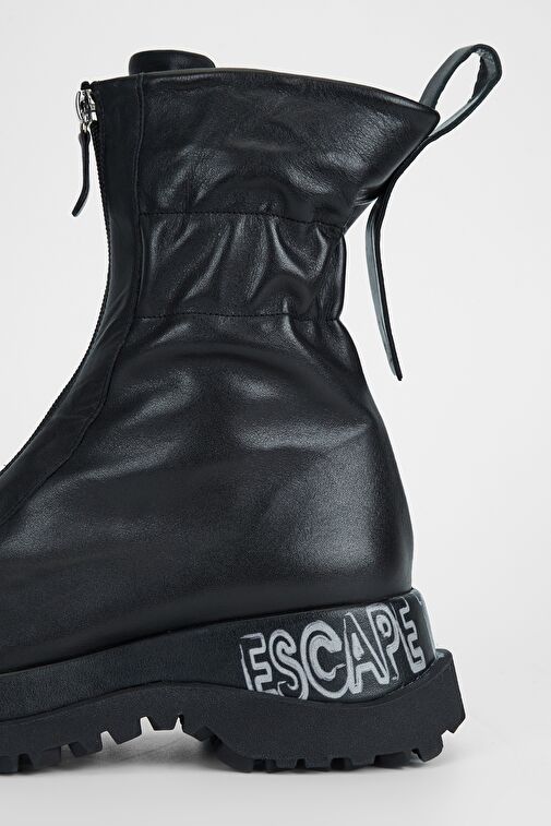 Valmenti Orıonex Kadın Siyah Hakiki Deri Casual Bot - Görsel 7