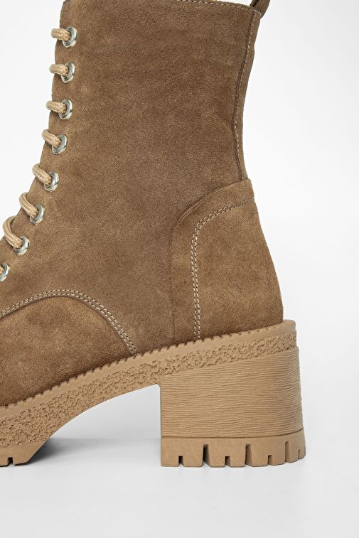 Valmenti Kadın Taba Süet Hakiki Deri Casual Bot - Görsel 6