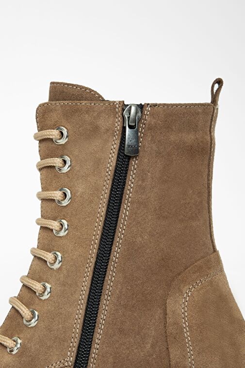 Valmenti Kadın Taba Süet Hakiki Deri Casual Bot - Görsel 7