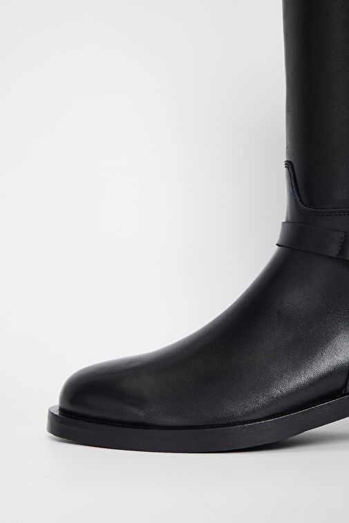 Valmenti Shaula Kadın Siyah Hakiki Deri Çizme - Görsel 5