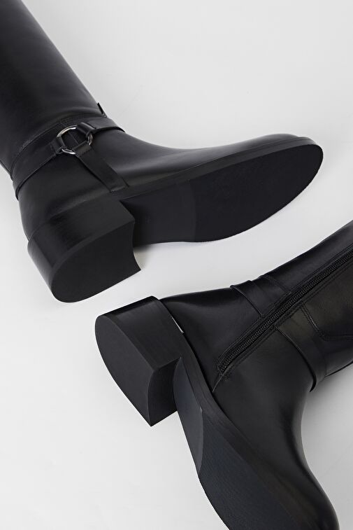 Valmenti Shaula Kadın Siyah Hakiki Deri Çizme - Görsel 8