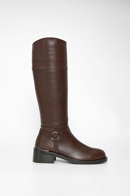 Valmenti Shaula Kadın Kahve DR Hakiki Deri Çizme - Görsel 2