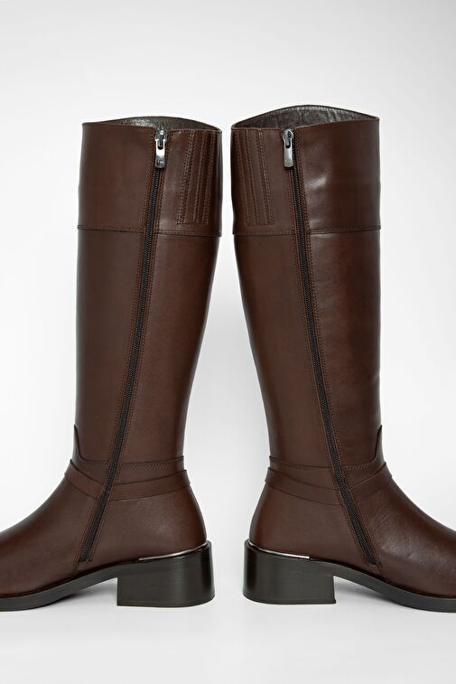 Valmenti Shaula Kadın Kahve DR Hakiki Deri Çizme - Görsel 4