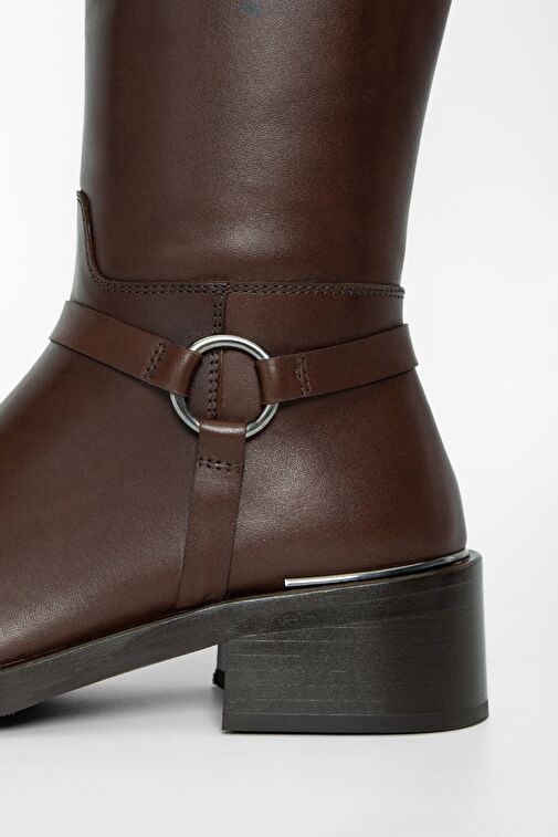 Valmenti Shaula Kadın Kahve DR Hakiki Deri Çizme - Görsel 6