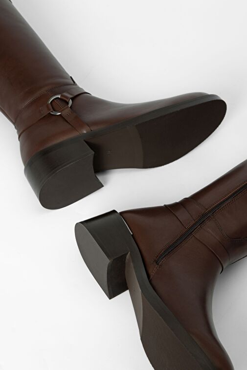 Valmenti Shaula Kadın Kahve DR Hakiki Deri Çizme - Görsel 8