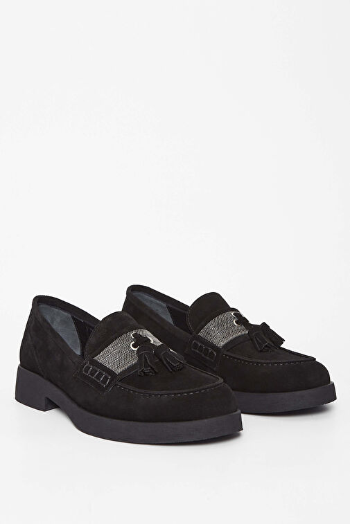 Tamer Tanca Gri Kadın Süet Loafer 33 67700 BN AYK SK23/24 - Görsel 3