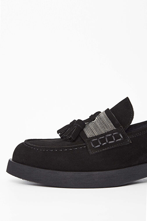 Tamer Tanca Gri Kadın Süet Loafer 33 67700 BN AYK SK23/24 - Görsel 5