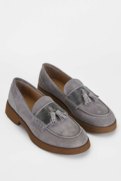 Tamer Tanca Kadın Hakiki Deri Vizon Loafer Ayakkabı - Görsel 3