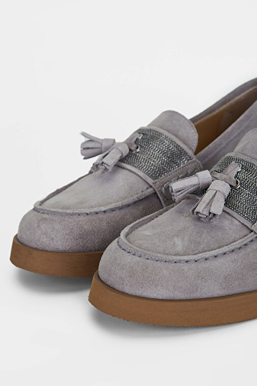 Tamer Tanca Kadın Hakiki Deri Vizon Loafer Ayakkabı - Görsel 4