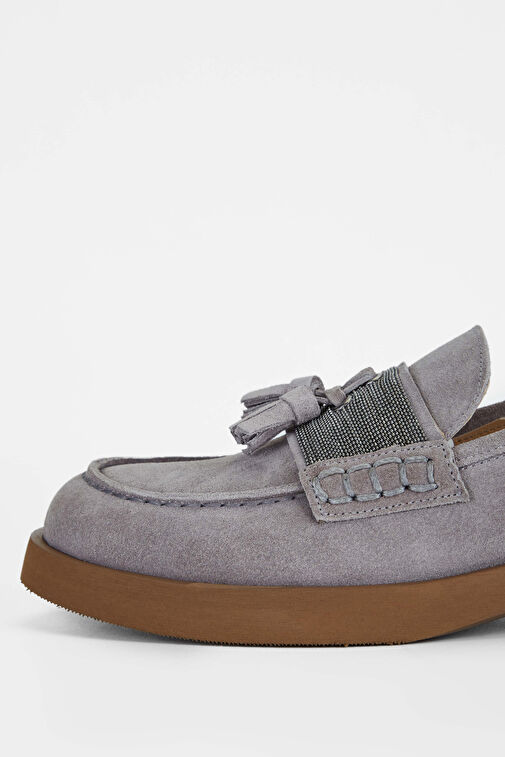 Tamer Tanca Kadın Hakiki Deri Vizon Loafer Ayakkabı - Görsel 5