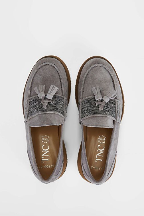 Tamer Tanca Kadın Hakiki Deri Vizon Loafer Ayakkabı - Görsel 7