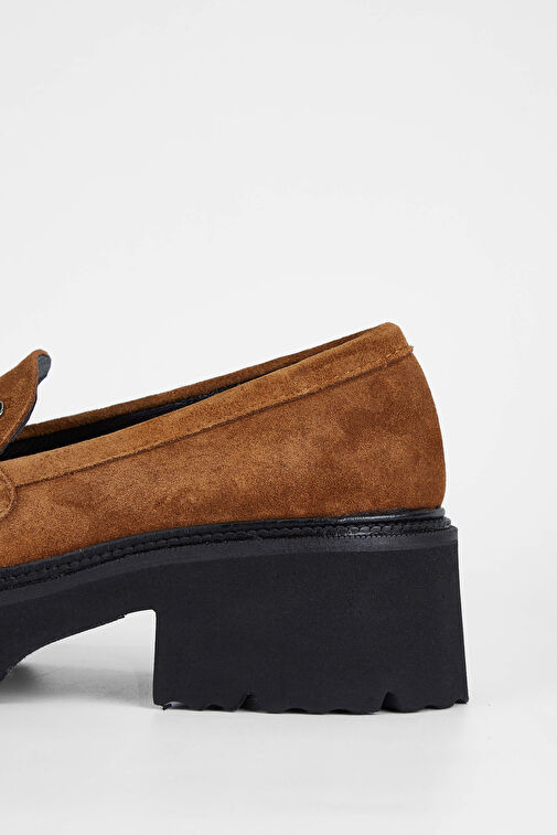 Tamer Tanca Gri Kadın Süet Loafer 33 5030 BN AYK SK23/24 - Görsel 5