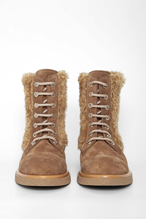 Tamer Tanca Kadın Hakiki Deri Vizon Casual Bot - Görsel 4