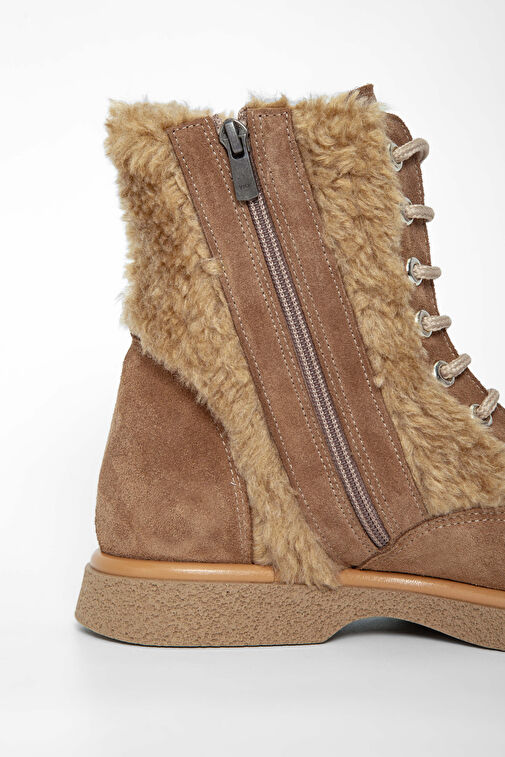 Tamer Tanca Kadın Hakiki Deri Vizon Casual Bot - Görsel 5