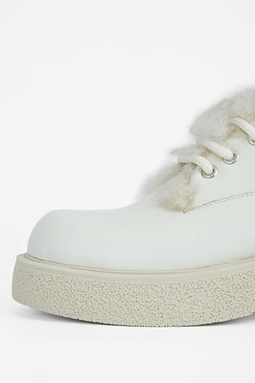 Tamer Tanca Kadın Hakiki Deri Bej Casual Bot - Görsel 4