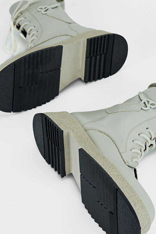 Tamer Tanca Kadın Hakiki Deri Kırık Beyaz Casual Bot - Görsel 7