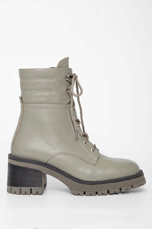 Tamer Tanca Kadın Hakiki Deri Bej Casual Bot - Görsel 2