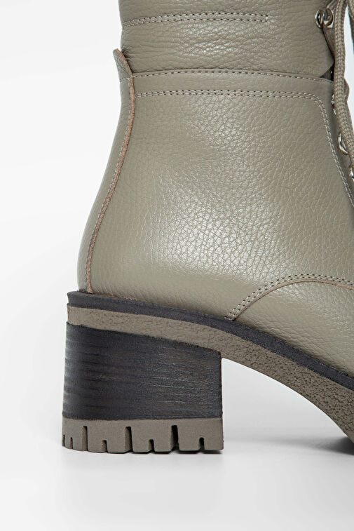 Tamer Tanca Kadın Hakiki Deri Bej Casual Bot - Görsel 5