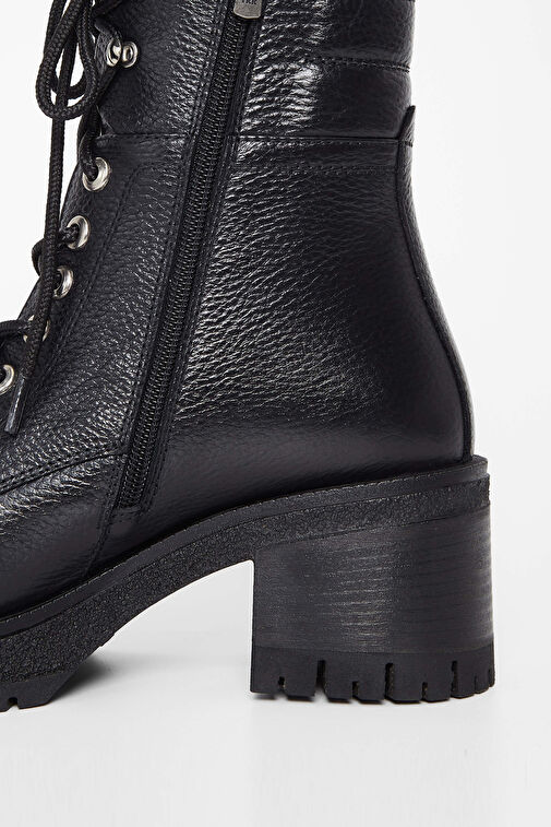 Tamer Tanca Kadın Hakiki Deri Siyah Casual Bot - Görsel 5