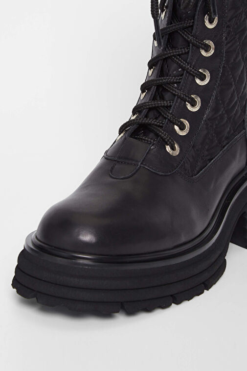 Tamer Tanca Kadın Hakiki Deri Siyah Deri Casual Bot - Görsel 4