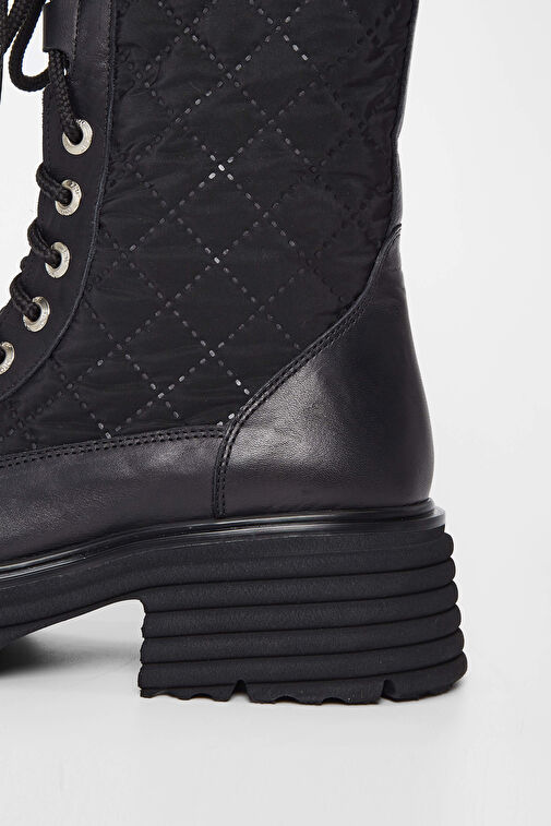 Tamer Tanca Kadın Hakiki Deri Siyah Deri Casual Bot - Görsel 5