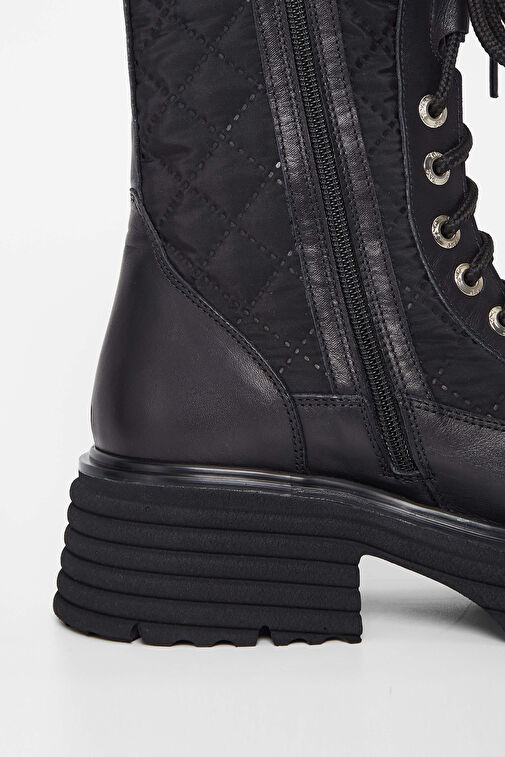 Tamer Tanca Kadın Hakiki Deri Siyah Deri Casual Bot - Görsel 6