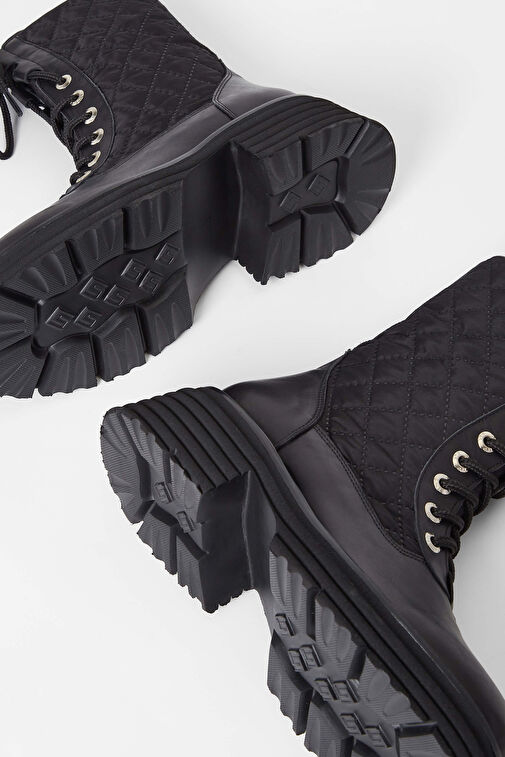 Tamer Tanca Kadın Hakiki Deri Siyah Deri Casual Bot - Görsel 7