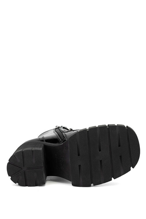 Tamer Tanca Kadın Hakiki Deri Siyah Rugan Casual Bot - Görsel 4