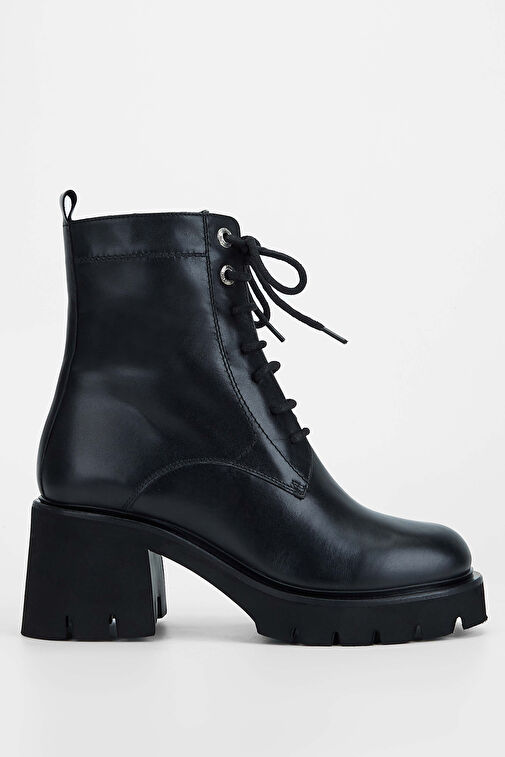 Tamer Tanca Kadın Hakiki Deri Siyah Deri Casual Bot - Görsel 2