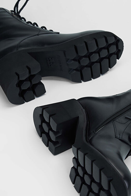 Tamer Tanca Kadın Hakiki Deri Siyah Deri Casual Bot - Görsel 7