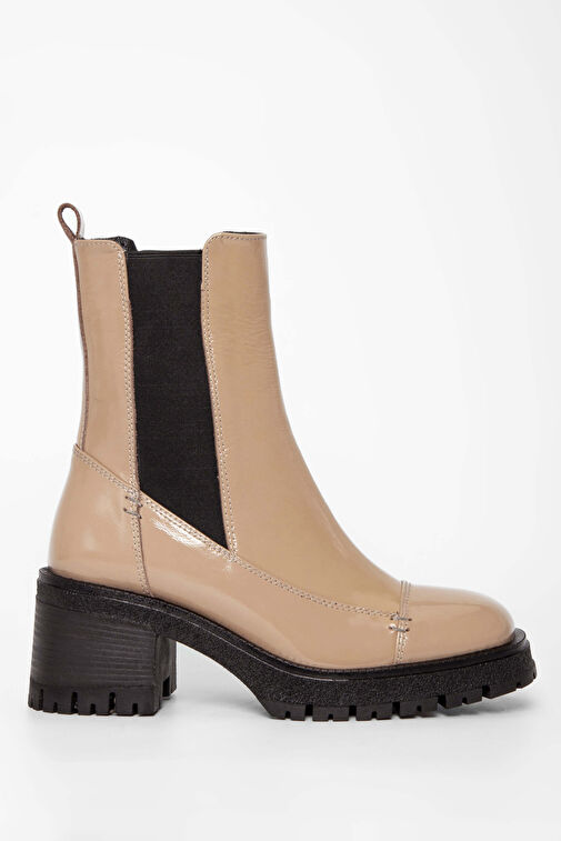 Tamer Tanca Kadın Hakiki Deri Vizon Rugan Casual Bot - Görsel 2