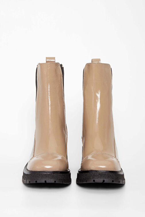 Tamer Tanca Kadın Hakiki Deri Vizon Rugan Casual Bot - Görsel 4