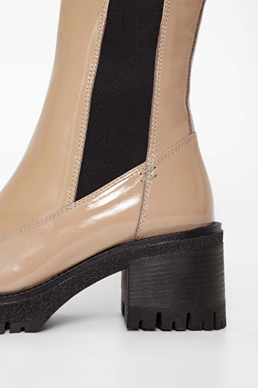 Tamer Tanca Kadın Hakiki Deri Vizon Rugan Casual Bot - Görsel 6