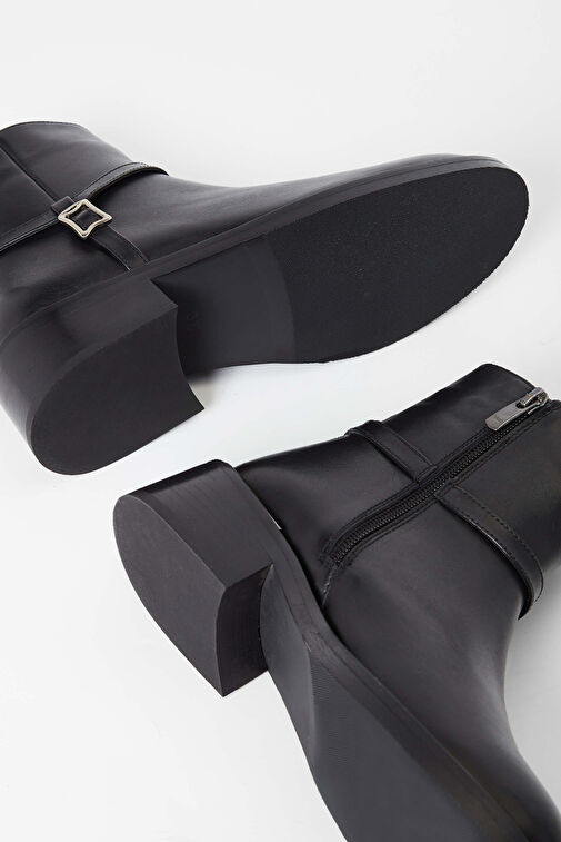 Tamer Tanca Kadın Hakiki Deri Siyah Deri Casual Bot - Görsel 3