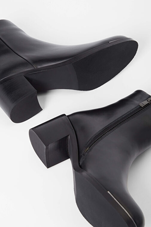 Tamer Tanca Kadın Hakiki Deri Siyah Deri Casual Bot - Görsel 6