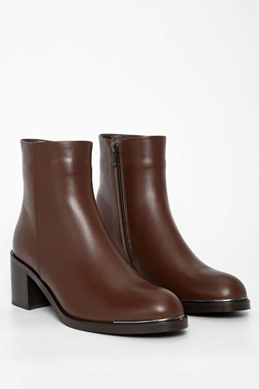 Tamer Tanca Kadın Hakiki Deri Kahverengi Casual Bot - Görsel 3