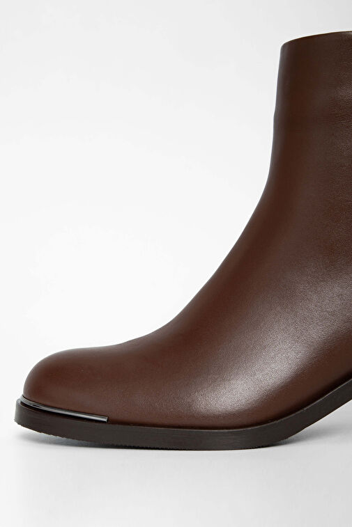 Tamer Tanca Kadın Hakiki Deri Kahverengi Casual Bot - Görsel 4