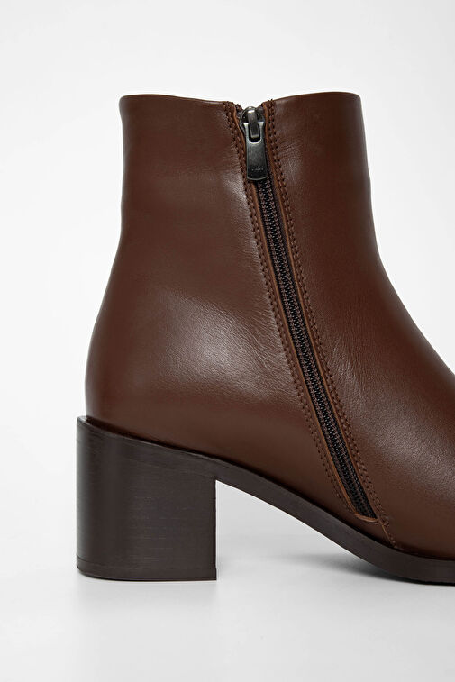 Tamer Tanca Kadın Hakiki Deri Kahverengi Casual Bot - Görsel 5