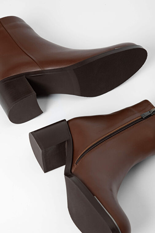 Tamer Tanca Kadın Hakiki Deri Kahverengi Casual Bot - Görsel 6