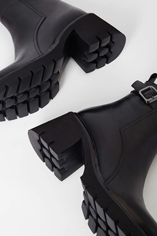 Tamer Tanca Kadın Hakiki Deri Siyah Deri Casual Bot - Görsel 6