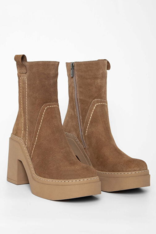 Tamer Tanca Kadın Hakiki Deri Vizon Casual Bot - Görsel 3