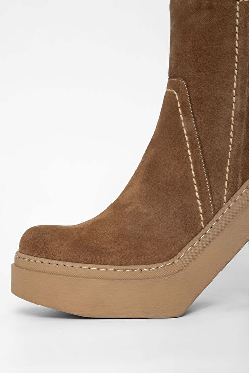 Tamer Tanca Kadın Hakiki Deri Vizon Casual Bot - Görsel 4