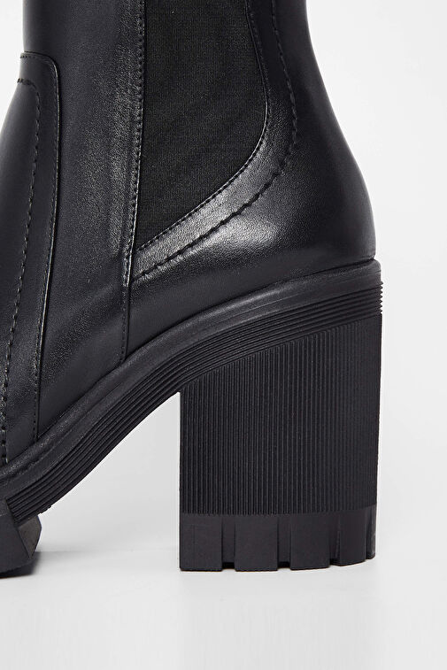 Tamer Tanca Kadın Hakiki Deri Siyah Deri Casual Bot - Görsel 6
