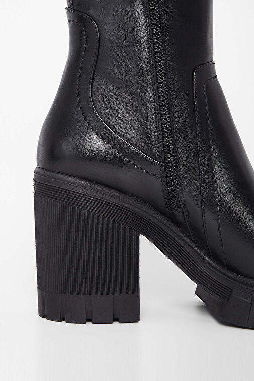 Tamer Tanca Kadın Hakiki Deri Siyah Deri Casual Bot - Görsel 7