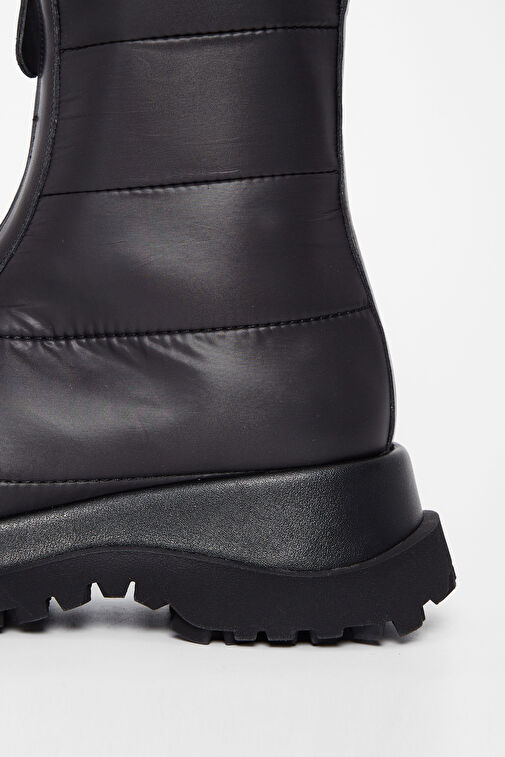 Tamer Tanca Kadın Hakiki Deri Siyah Deri Casual Bot - Görsel 5