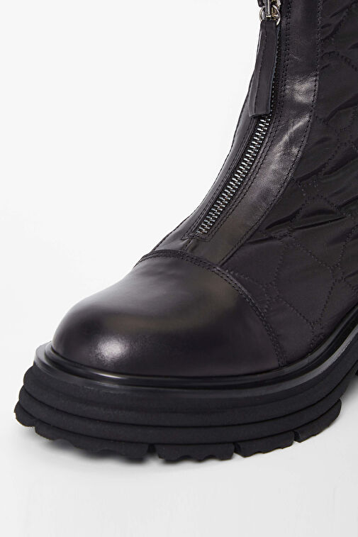 Tamer Tanca Kadın Hakiki Deri Siyah Deri Casual Bot - Görsel 4