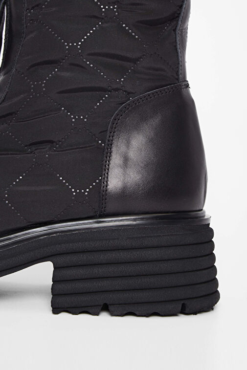 Tamer Tanca Kadın Hakiki Deri Siyah Deri Casual Bot - Görsel 5